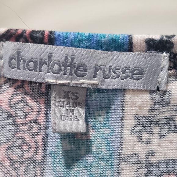 Hi-Low Abstract Print Tank Top - Picture 3 of 3